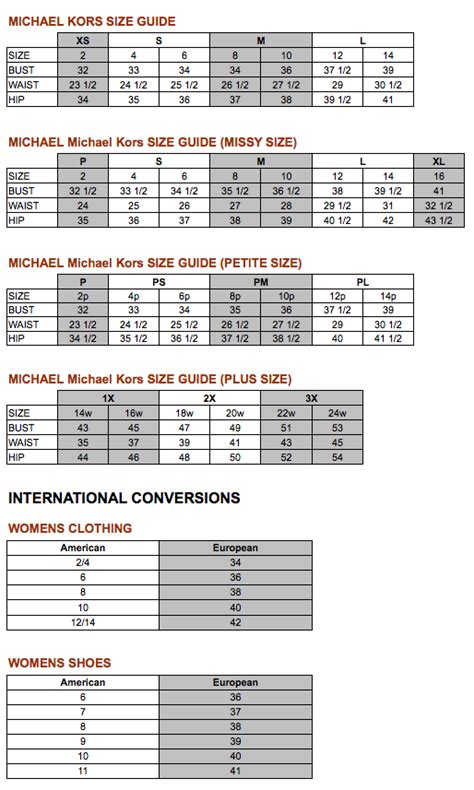 michael kors shoes size guide cm|Michael Kors sneakers size chart.